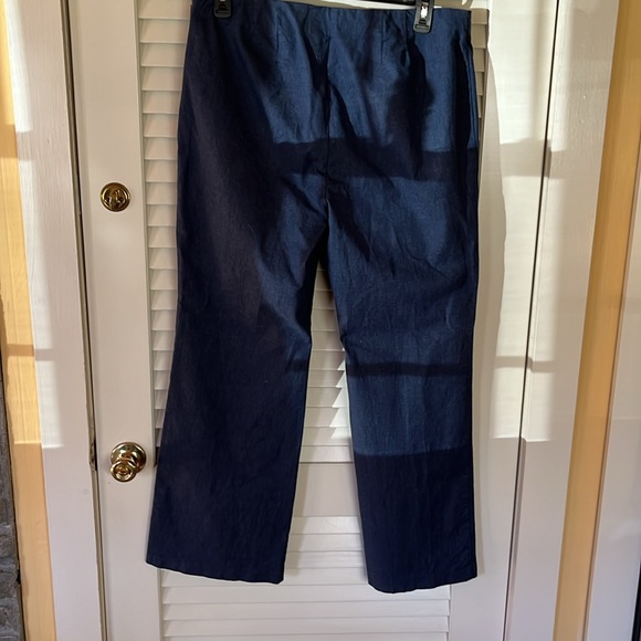 Talbots Portland Trouser pants denim blue slacks Size 16 flattering side zipper - Picture 3 of 10